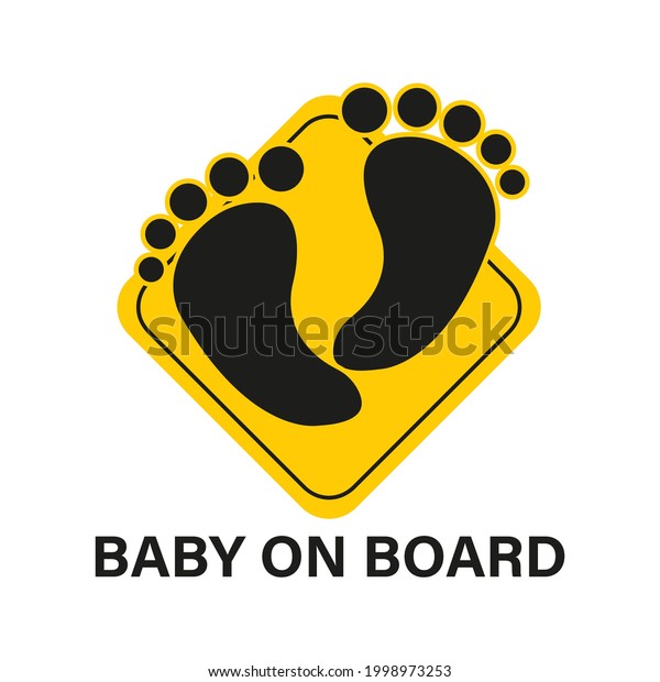 Baby on board\
icon. Car sticker. Vector\
graphics