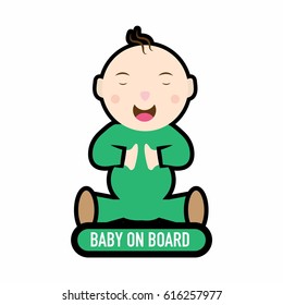 baby on board sign sticker. vector illustration.