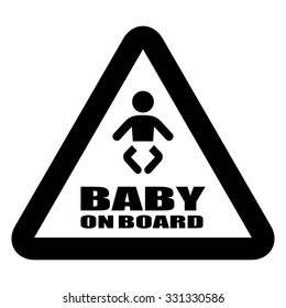 Baby on board sign . Vector illustration