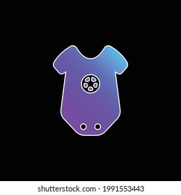 Baby Onesie Clothing With Star Design blue gradient vector icon