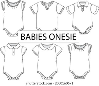 baby onesie dress illustration design