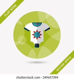 baby onesie flat icon with long shadow,eps10
