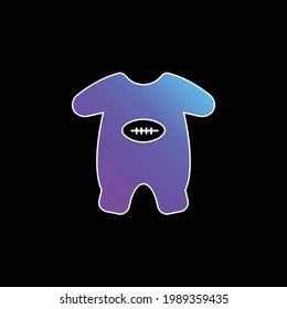 Baby Onesie With Football Design blue gradient vector icon