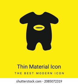 Baby Onesie With Football Design minimal bright yellow material icon