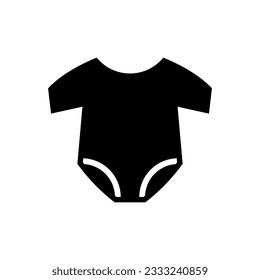 Baby onesie icon on white background