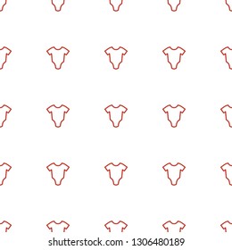 baby onesie icon pattern seamless white background. Editable outline baby onesie icon. baby onesie icon pattern for web and mobile.