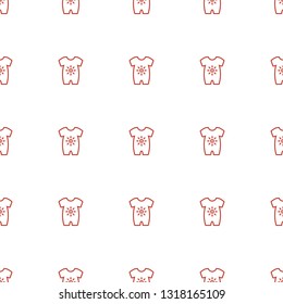 baby onesie icon pattern seamless white background. Editable outline baby onesie icon. baby onesie icon pattern for web and mobile.