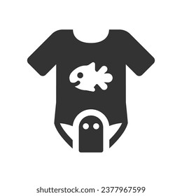 Baby onesie Icon, Vector Graphics