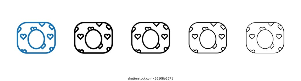 Baby orthopedic pillow icon Outline vector logo for web ui