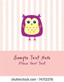 baby owl greeting card