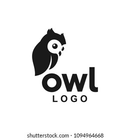 baby owl logo icon cute animal vector