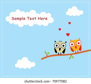 baby owl valentine greeting
