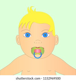 Baby with pacifier
