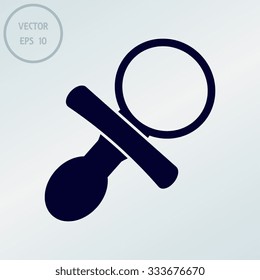 Baby Pacifier - black vector icon 