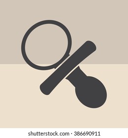 Baby Pacifier - black vector icon