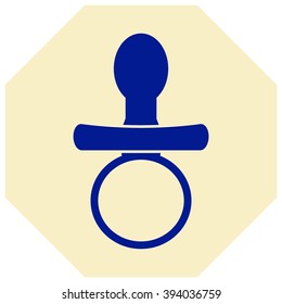 Baby Pacifier - black vector icon
