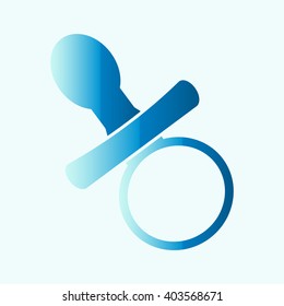 Baby Pacifier - black vector icon
