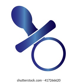 Baby Pacifier - black vector icon
