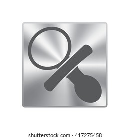 Baby Pacifier - black vector icon