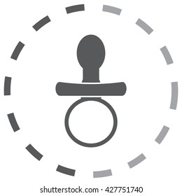 Baby Pacifier - black vector icon