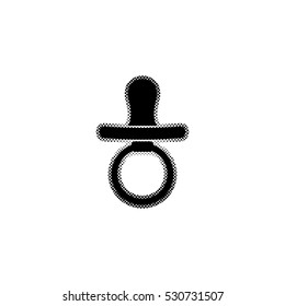 Baby Pacifier -  black vector icon