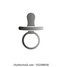 Baby Pacifier -  black vector icon