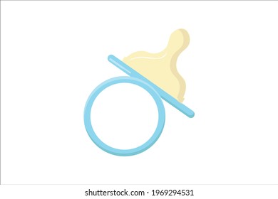 Baby Pacifier with Blue Handle