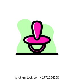 Baby Pacifier Cute Conceptual Icon Vector Illustration Design eps10