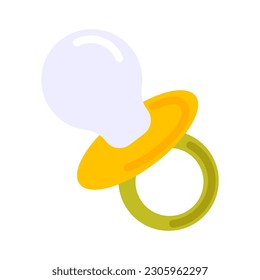 Baby pacifier. Design element in cartoon style