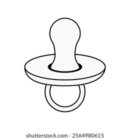 Baby pacifier design outline illustration