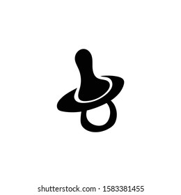 baby pacifier doodle icon vector hand drawing 