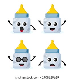 baby pacifier flat design character cute