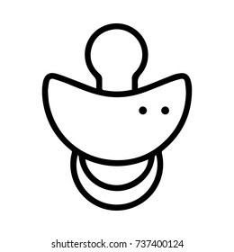 baby pacifier flat icon