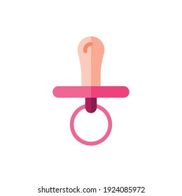 Baby Pacifier Flat Icon Logo Illustration Vector Isolated. Happy Mother's Day Icon-Set. Suitable for Web Design, Logo, App, and Upscale Your Business.