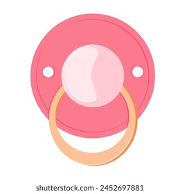  Baby pacifier for girls in cartoon stile isolated on the white background. Vector illustration