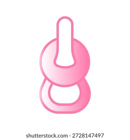 baby pacifier graphic icon vector
