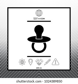Baby pacifier -  icon