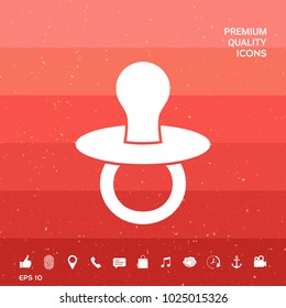 Baby pacifier -  icon