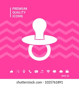 Baby pacifier -  icon