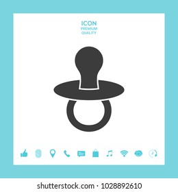 Baby pacifier -  icon
