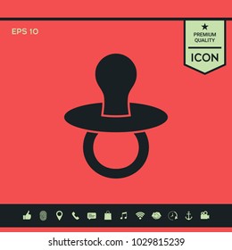 Baby pacifier -  icon