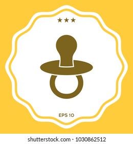 Baby pacifier -  icon