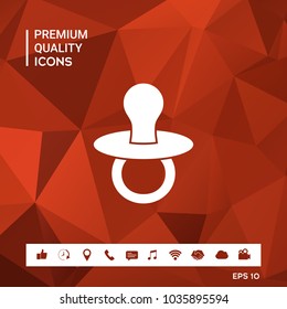 Baby pacifier -  icon