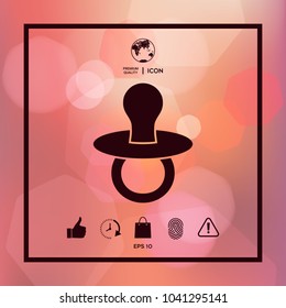 Baby pacifier -  icon