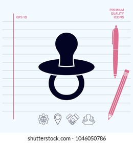 Baby pacifier -  icon