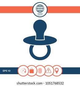 Baby pacifier -  icon