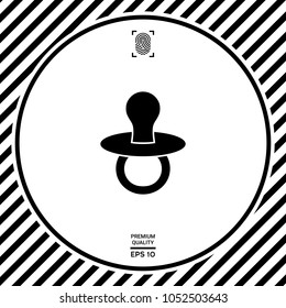 Baby pacifier -  icon