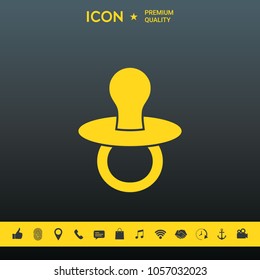 Baby pacifier -  icon