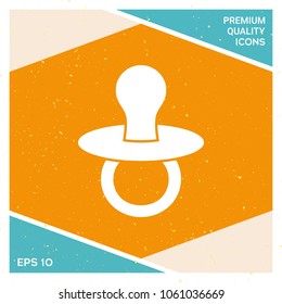 Baby pacifier -  icon