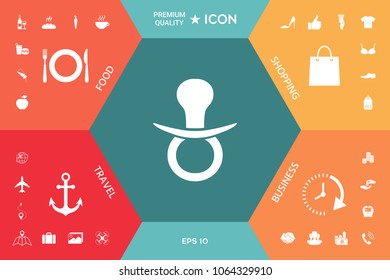  Baby pacifier icon